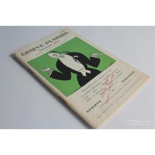 Livre Genve Plaisirs Edition 1927 numro spcimen