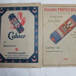 Lot 2 Protèges cahier vintage Chicorée