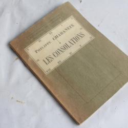 Livre Les consolations Philippe Chabaneix 1928