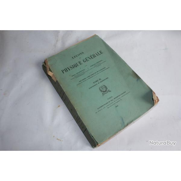 Livre Leons de physique gnrale T2 electricit et magntisme James Chappuis 1891