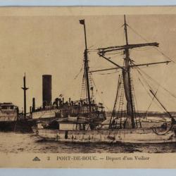 CPA Bouches-du-Rhône Port-de-Bouc Départ d'un voilier