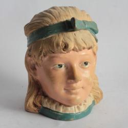 Pot à tabac céramique Bernard Bloch Jeune fille au ruban