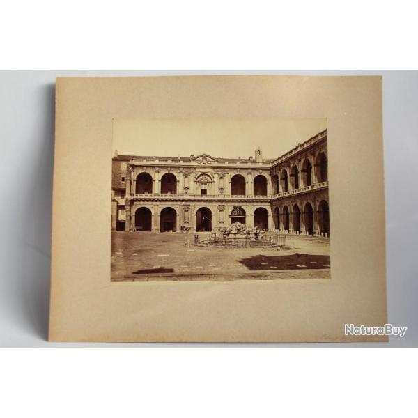 Photographie Palais apostolique Lorette Loreto Italie Tirage albumin