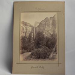 Photographie California Yosemite Valley Bridal Veil Fall papier salé