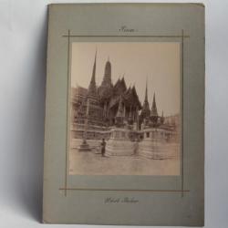 Photographie Siam Temple Wat Phra Kaeo Thaïlande papier salé