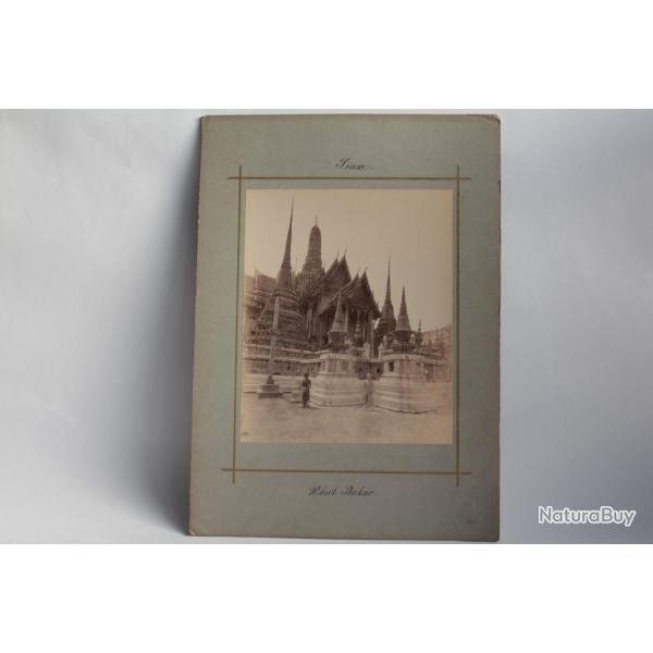 Photographie Siam Temple Wat Phra Kaeo Thalande papier sal