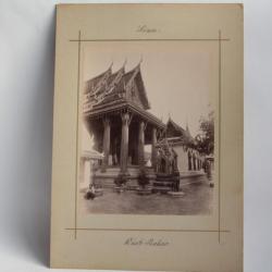 Photographie Siam Temple Wat Phra Kaeo Thaïlande papier salé