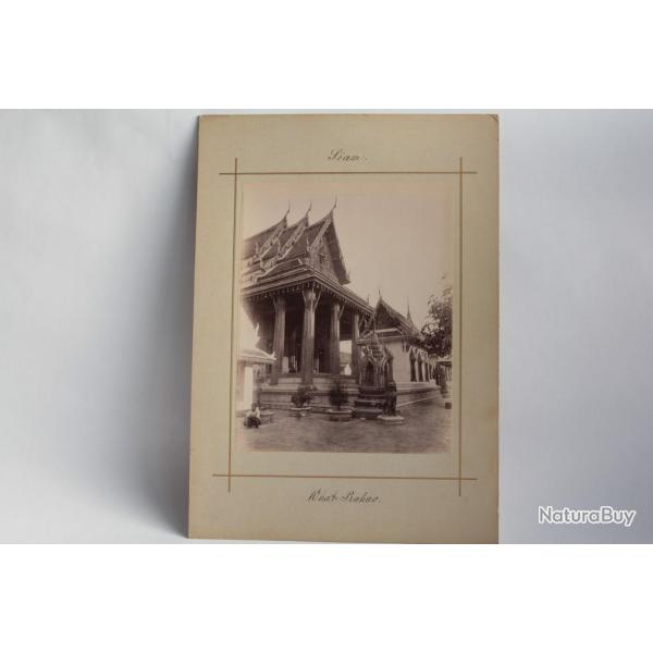 Photographie Siam Temple Wat Phra Kaeo Thalande papier sal