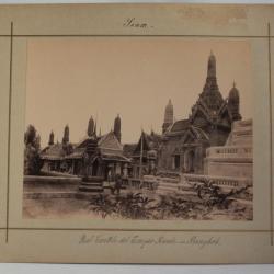 Photographie Siam Temple Bangkok Thaïlande papier salé