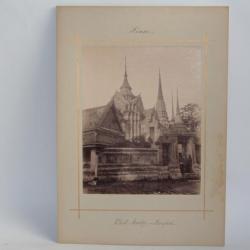 Photographie Siam Temple Wat Pho Thaïlande papier salé