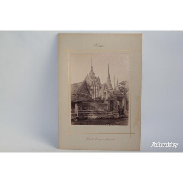 Photographie Siam Temple Wat Pho Thalande papier sal