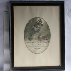 Certificat lithographié Sapeurs Pompiers Argovie 24 ans de service 1922