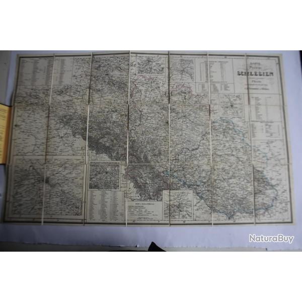 Carte Silsie Karte der Provinz Schlesien F. Handtke 1860