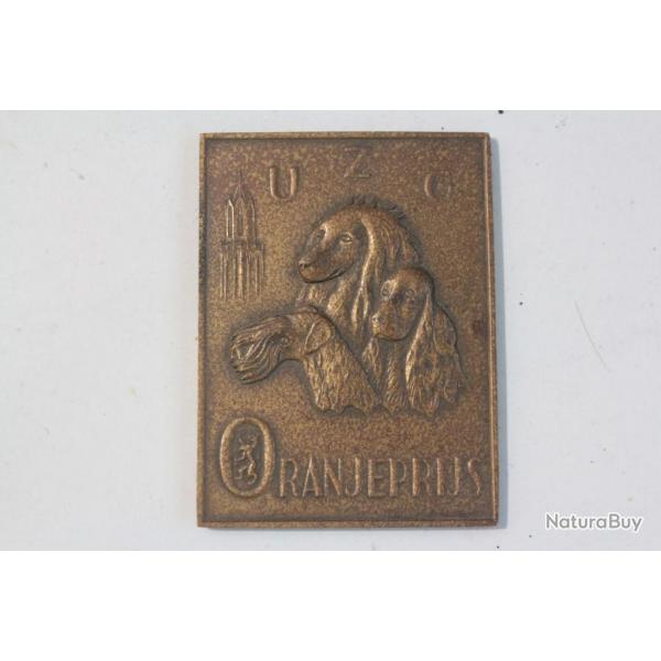Mdaille UZG Oranjeprijs Concours canin Belgique 1930 Chiens