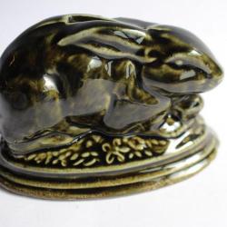Ancienne tirelire porcelaine lapin Art populaire