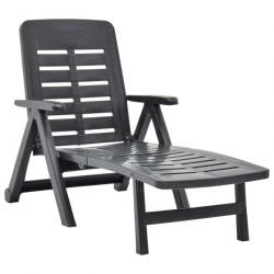 Transat chaise longue bain de soleil lit de jardin terrasse meuble d'extérieur pliable plastique an