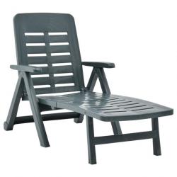 Transat chaise longue bain de soleil lit de jardin terrasse meuble d'extérieur pliable plastique ve