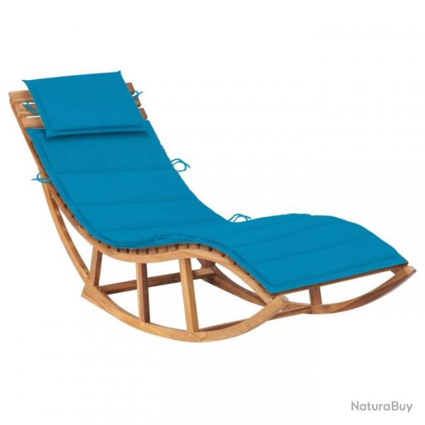 Transat chaise longue bain de soleil lit de jardin terrasse meuble d'extrieur  bascule avec couss