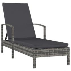 Transat chaise longue bain de soleil lit de jardin terrasse meuble d'extérieur avec accoudoirs rési