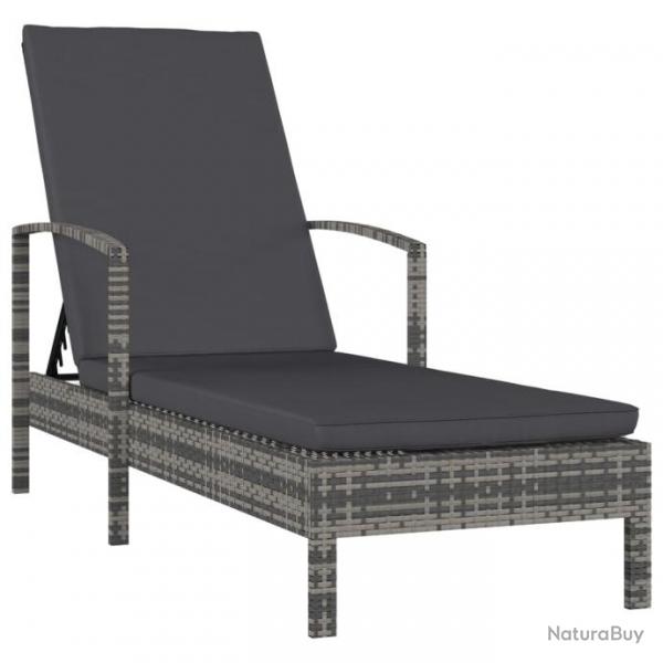 Transat chaise longue bain de soleil lit de jardin terrasse meuble d'extrieur avec accoudoirs rsi