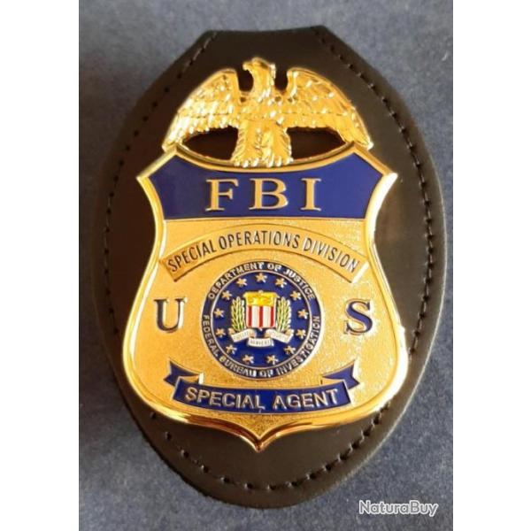 Porte insigne  "clip" FBI SPEC OPS neuf.