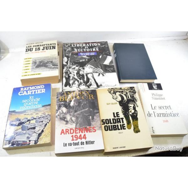 Lot livres sur la Deuxime Guerre Mondiale. WW2
