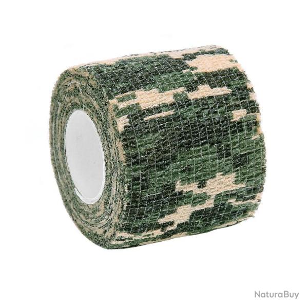Bande extensible en rouleau 4,5 m x 5 cm (Couleur Camouflage Digital)