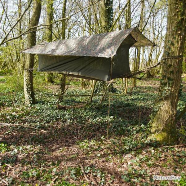 Hamac abris avec toit et moustiquaire (Couleur Camouflage Digital)