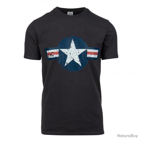 Tee shirt Allied Star USAF WWII Couleur Gris fonc