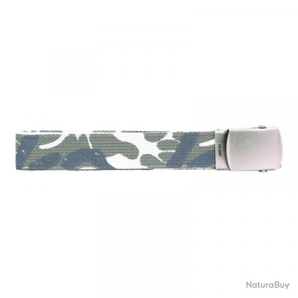 Ceinture toile 30mm avec boucle chrome (Couleur Camouflage Urban)