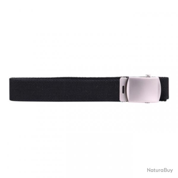 Ceinture toile 30mm avec boucle chrome (Couleur Noir)