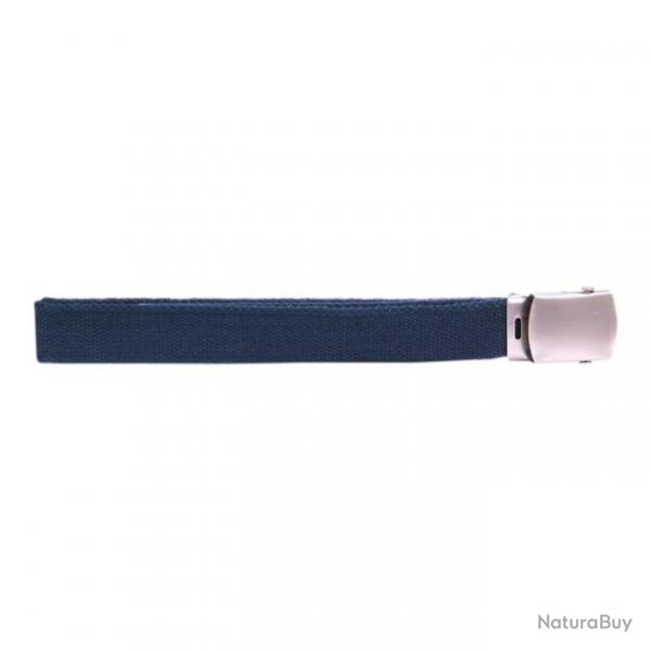 Ceinture toile 30mm avec boucle chrome (Couleur Marine)