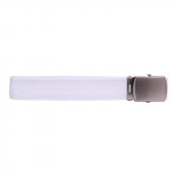 Ceinture toile 30mm avec boucle chromée (Couleur Blanc)