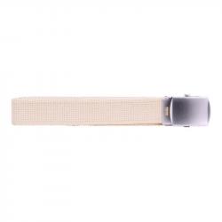 Ceinture toile 30mm avec boucle chromée (Couleur Beige)