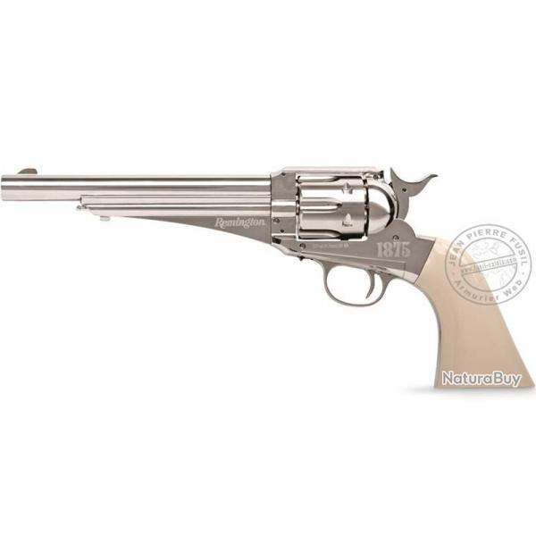 Revolver  plombs 4.5mm CO2 REMINGTON 1875 - Canon 6'' - Nickel (3 Joules)