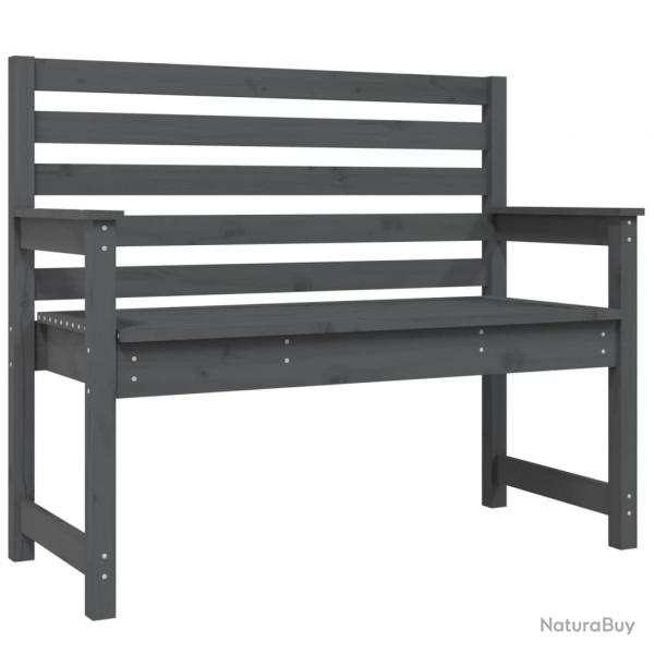 Banc de jardin meuble de patio d'extrieur terrasse gris 109x48x91,5 cm bois massif de pin 02_00117