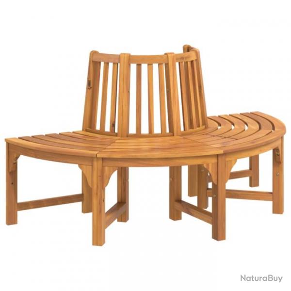 Banc de jardin meuble de patio d'extrieur terrasse demi-circulaire tour d'arbre diamtre 160cm boi