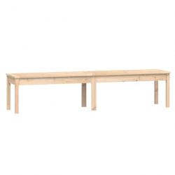 Banc de jardin meuble de patio d'extérieur terrasse à 2 places 203,5 x 44 x 45 cm bois massif de pi