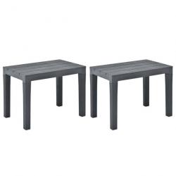 Banc de jardin meuble de patio d'extérieur terrasses de jardin 2 pcs anthracite plastique 02_0011849