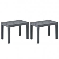 Banc de jardin meuble de patio d'extérieur terrasses de jardin 2 pcs anthracite plastique 02_0011849