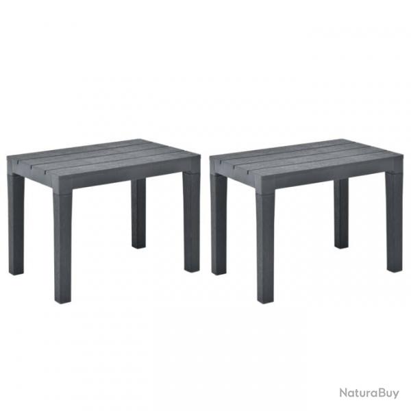 Banc de jardin meuble de patio d'extrieur terrasses de jardin 2 pcs anthracite plastique 02_0011849