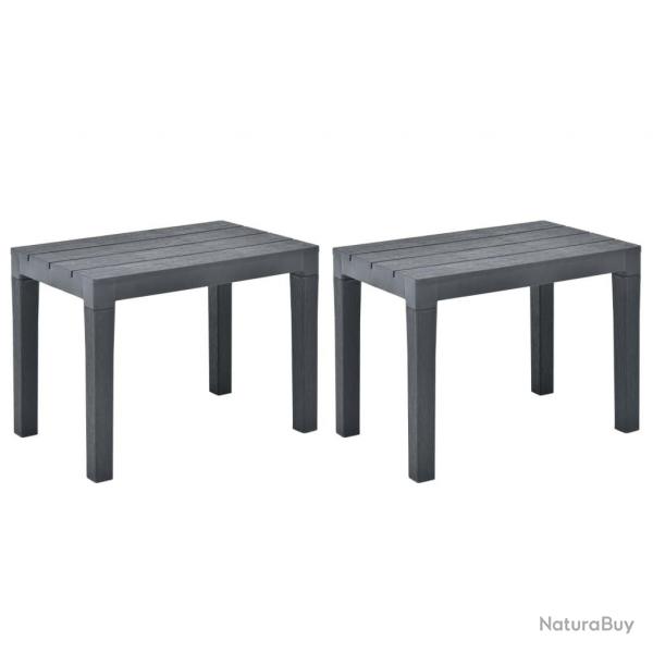 Banc de jardin meuble de patio d'extrieur terrasses de jardin 2 pcs anthracite plastique 02_0011849