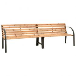 Banc de jardin meuble de patio d'extérieur terrasse double de jardin 241 cm bois de pin chinois 02_