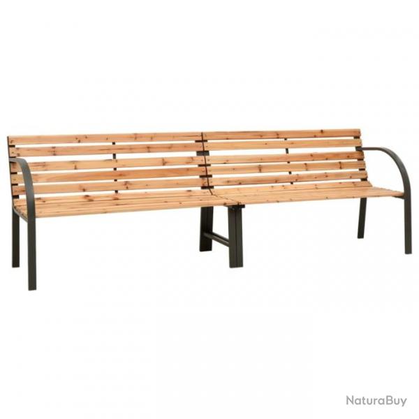 Banc de jardin meuble de patio d'extrieur terrasse double de jardin 241 cm bois de pin chinois 02_