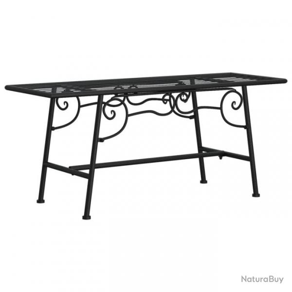 Banc de jardin meuble de patio d'extrieur terrasse tour d'arbre 110 cm noir acier 02_0011843