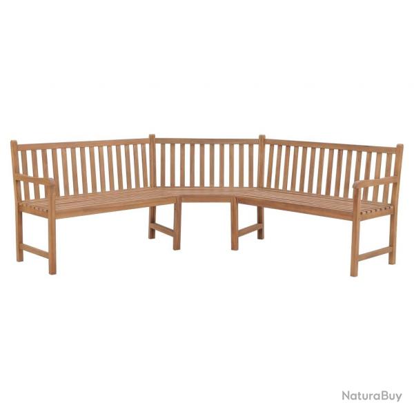 Banc de jardin meuble de patio d'extrieur terrasse d'angle de jardin 185 x 185 x 90 cm bois de tec