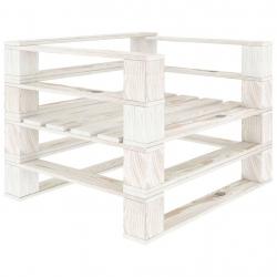 Fauteuil palette de jardin bois 80 x 67,5 x 60,8 cm blanc 02_0011872