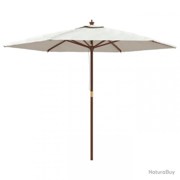 Parasol de jardin avec mt en bois 299 x 240 cm sable 02_0008354