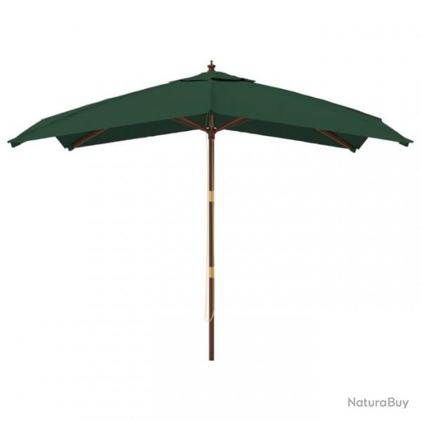 Parasol de jardin avec mt en bois 300 x 300 x 273 cm vert 02_0008370