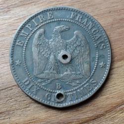 Très rare 10 centimes 1857 B (Rouen)